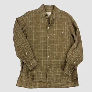 Ermenegildo Zegna 100% Linen Button Casual Long Sleeve Shirt Mens S